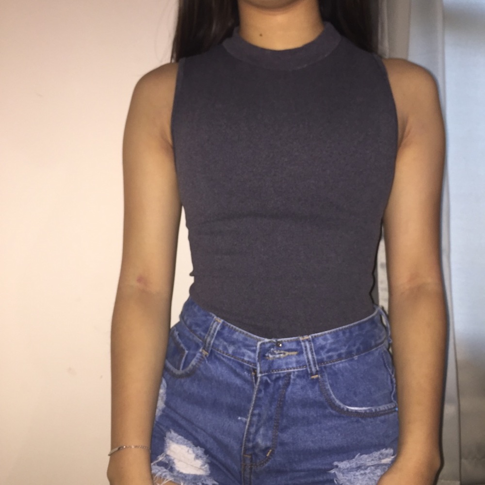 High neck top